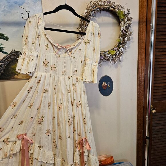 LACEMADE ROSES SMILE II CORSET DRESS NWT SIZE SMALL Adjustable Ribbons For Hi-lo - Picture 4 of 6